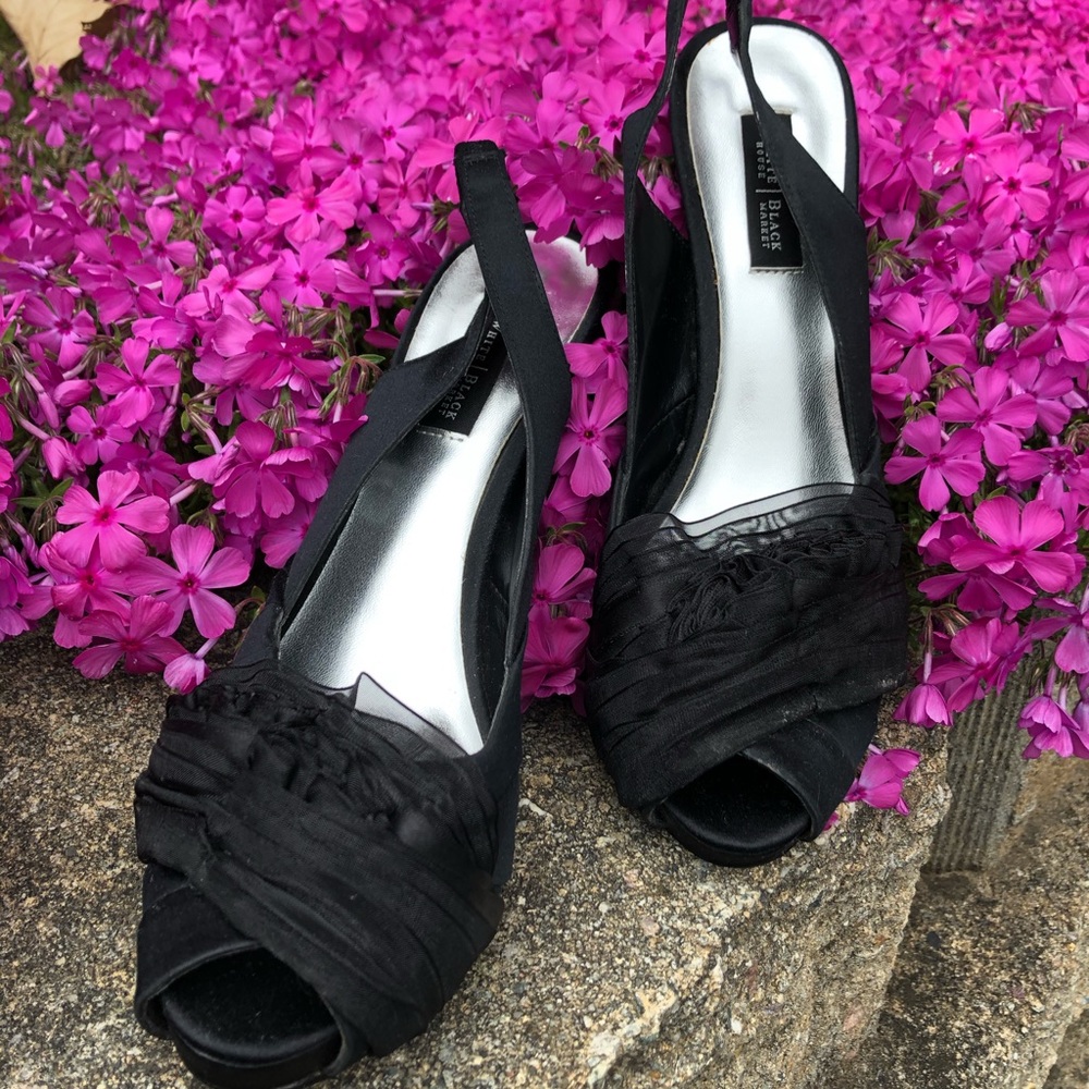 White House Black Market Siri Satin High Heels